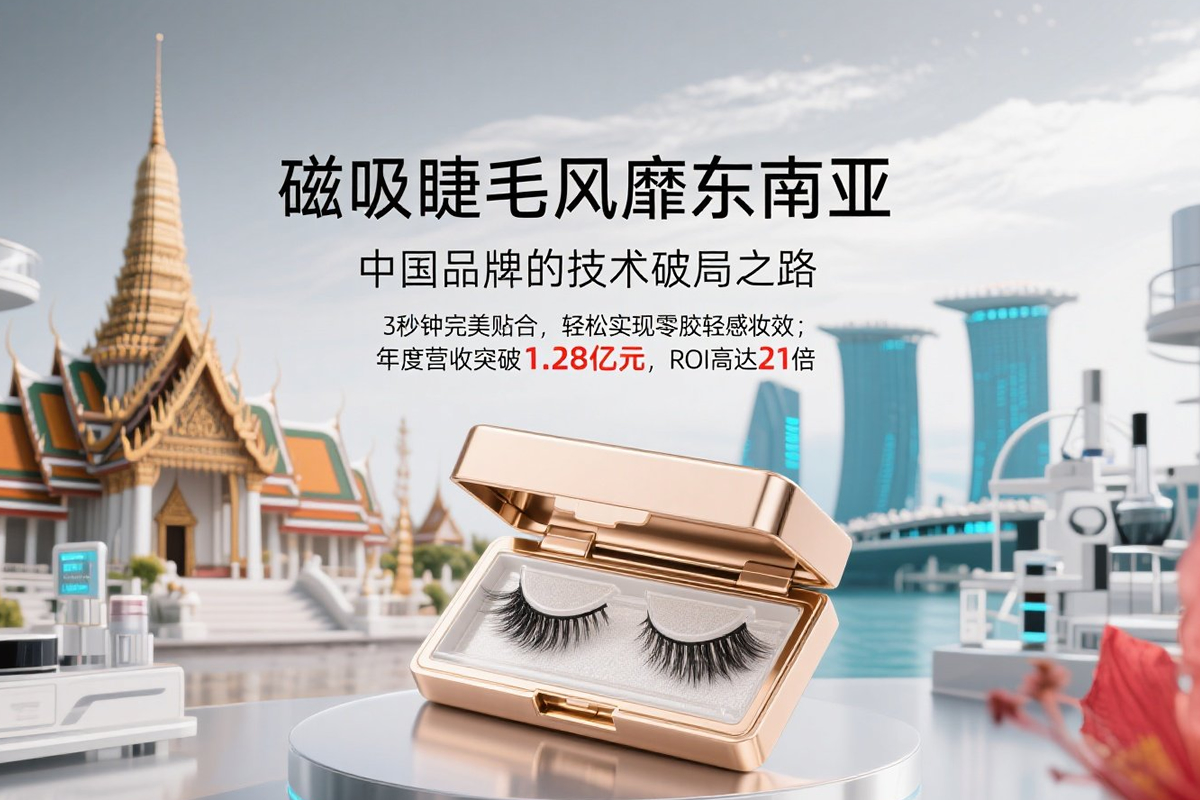 磁吸睫毛风靡东南亚:看中国品牌如何靠技术与创新斩获亿元市场